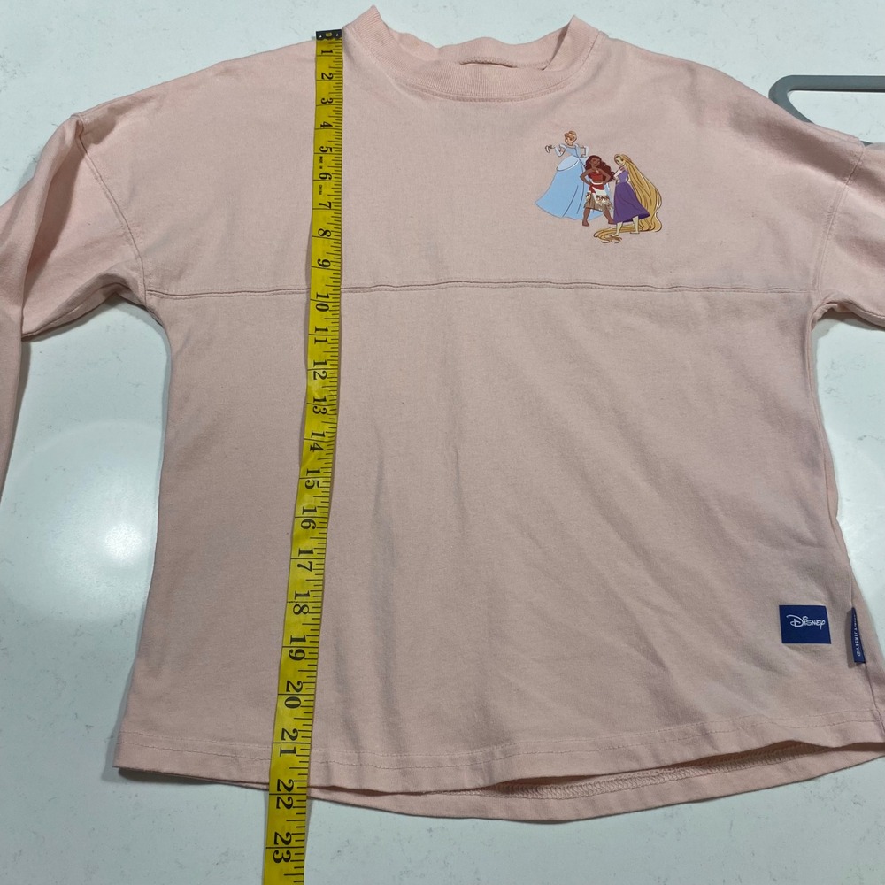 DISNEY Kids Princess Spirit Jersey Pullover L(11/12) Pink Sparkly Puff Print - Picture 11 of 11